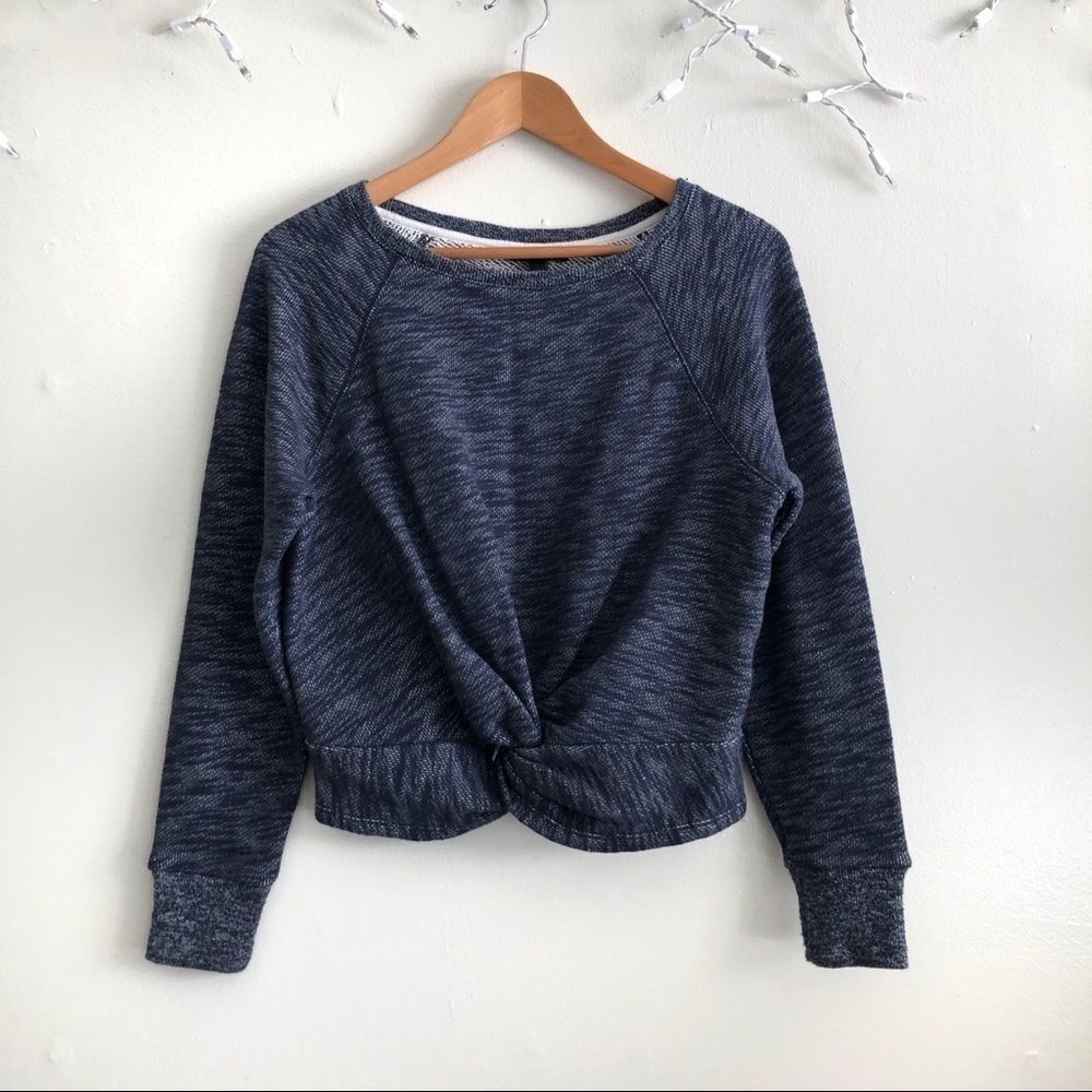 J. Crew Twist front oversize crop sweatshirt